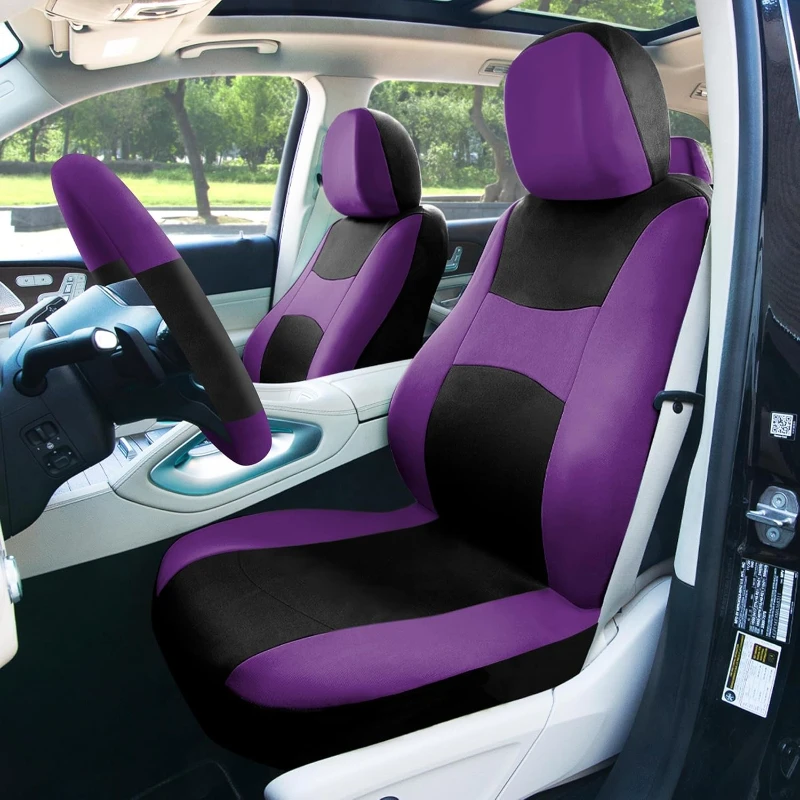 Custom Full Set Car Seat Covers Cloth Universal Fit combo with Steering Wheel Cover and Belt Pad fits Most Cars SUVs Trucks 2025
Custom Full Set Car Seat Covers Cloth Universal Fit combo with Steering Wheel Cover and Belt Pad fits Most Cars SUVs Trucks 2025