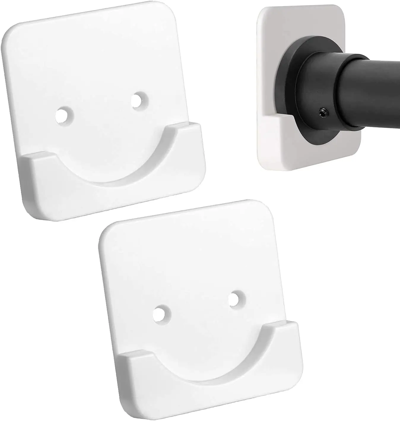 Shower Curtain Rod Holder for Wall with Non-Destructive and Perforated Installation, Bathroom Shower Rod Support Base White
Shower Curtain Rod Holder for Wall with Non-Destructive and Perforated Installation, Bathroom Shower Rod Support Base White