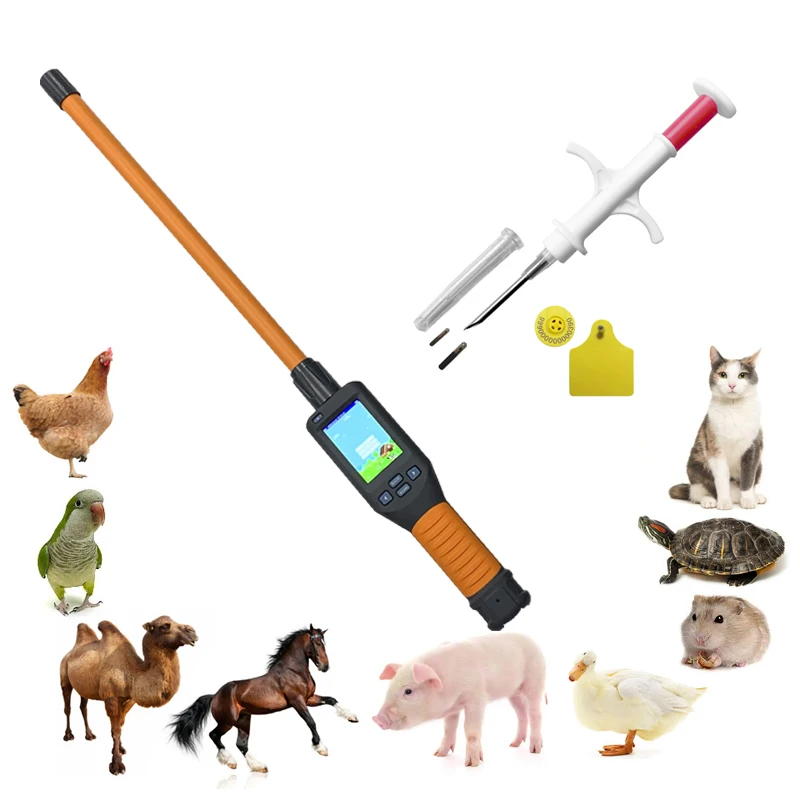 125Khz/134.2khz TK4100 ear tag scanner ID Animal Tag Reader with LED Screen and Stick for Poultry Breeding Management
125Khz/134.2khz TK4100 ear tag scanner ID Animal Tag Reader with LED Screen and Stick for Poultry Breeding Management