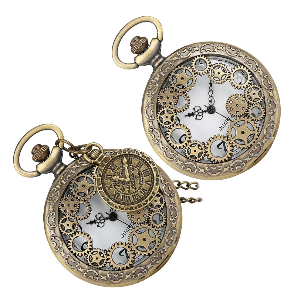 2Pcs Pocket Watch Roman Dial Accessories Classic Hanging Necklace Mini Size Lightweight Durable
2Pcs Pocket Watch Roman Dial Accessories Classic Hanging Necklace Mini Size Lightweight Durable