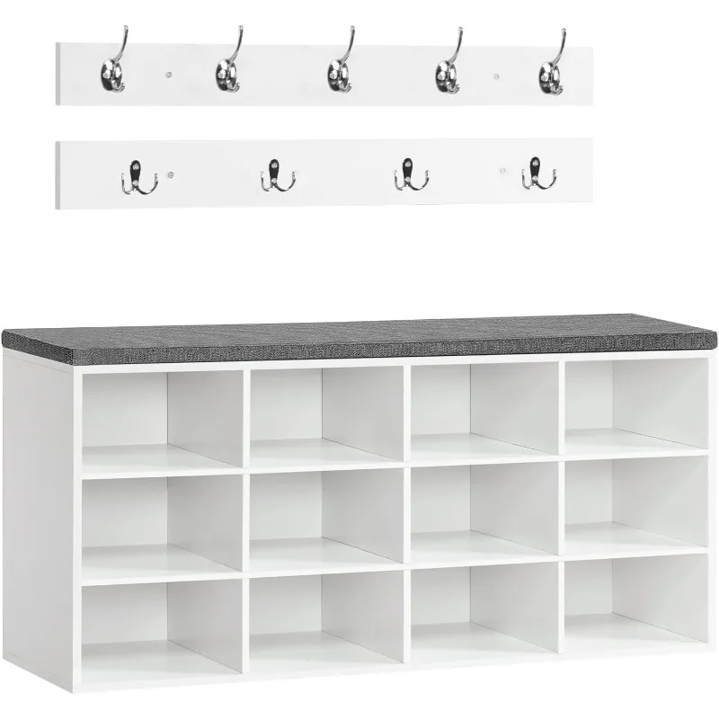 Скамья для хранения обуви с подушкой, Скамья в прихожей, Дерево в прихожей 39,4 дюйма, Вешалка для одежды, 12 кубиков, вмещает до 330 фунтов, Полка для обуви,
Скамья для хранения обуви с подушкой, Скамья в прихожей, Дерево в прихожей 39,4 дюйма, Вешалка для одежды, 12 кубиков, вмещает до 330 фунтов, Полка для обуви,