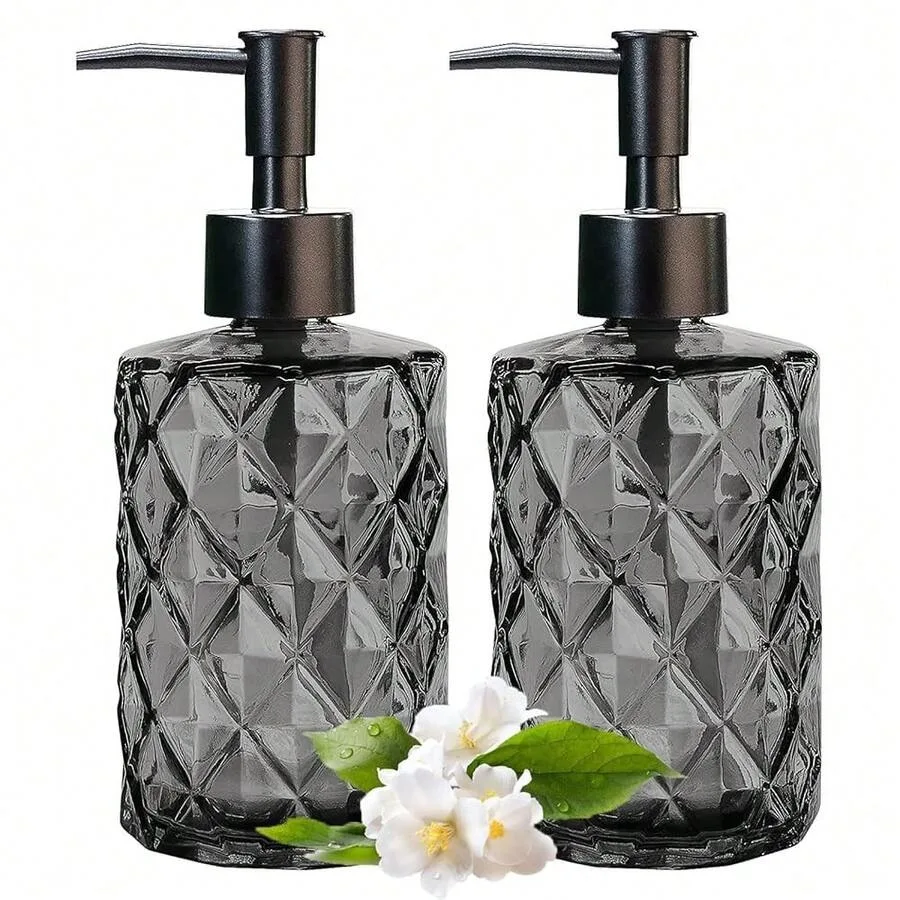 2 Pcs Glass Soap Dispenser Set For Bathroom, 11oz. Glass Soap Bottles With Plastic Pump, Kitchen Dish Soap Dispenser Set, Hand-
2 Pcs Glass Soap Dispenser Set For Bathroom, 11oz. Glass Soap Bottles With Plastic Pump, Kitchen Dish Soap Dispenser Set, Hand-