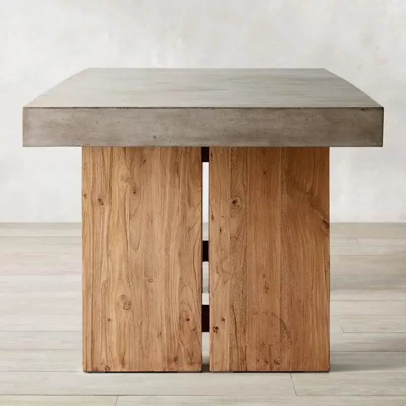 Nordic simple wabi style dining table all solid wood minimalist cement gray retro dining table rectangular desk workbench
Nordic simple wabi style dining table all solid wood minimalist cement gray retro dining table rectangular desk workbench