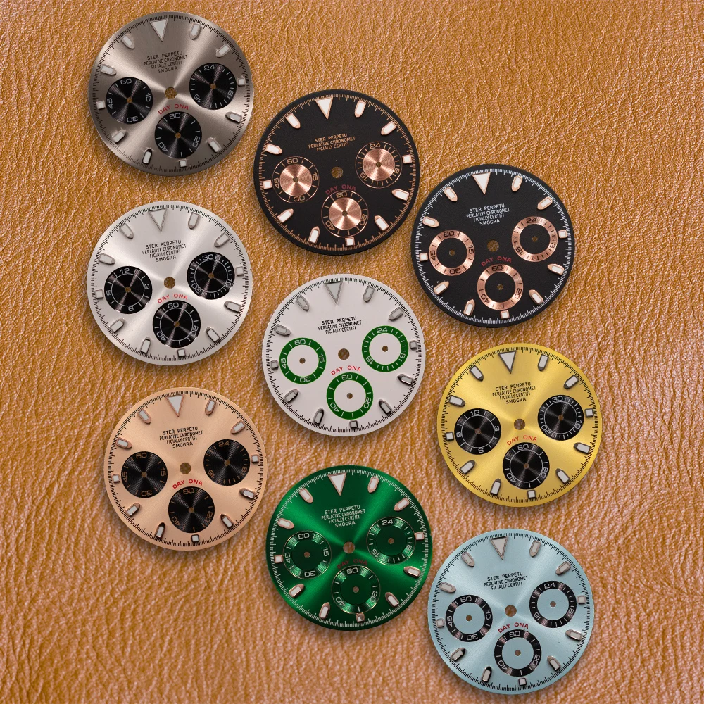 S Logo 29.5mm white VK63 Dial Panda Eye Dial Suitable for VK63 Movement Green Luminous Watch Modification Accessories
S Logo 29.5mm white VK63 Dial Panda Eye Dial Suitable for VK63 Movement Green Luminous Watch Modification Accessories