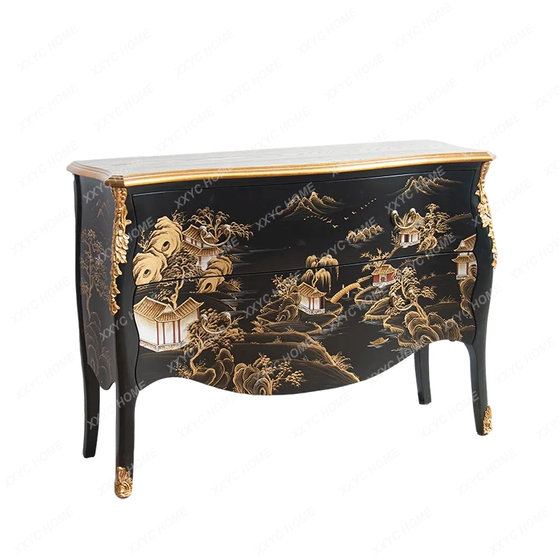 classical solid wood porch cabinet blue and white landscape storage decorative cabinet
classical solid wood porch cabinet blue and white landscape storage decorative cabinet