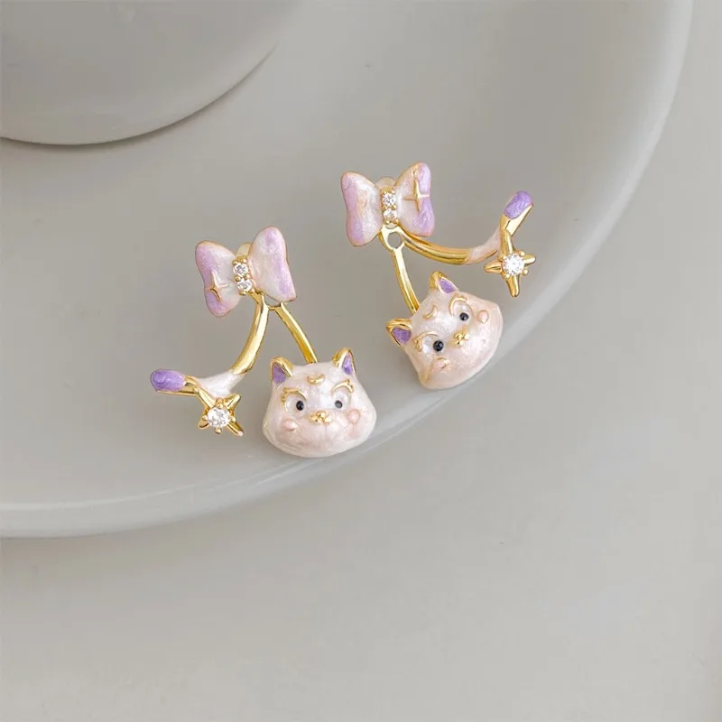 Original Sweet Cute 2-in-1 Earrings Enamel Glazed Cat Bow Design Fun Women's Drop Earrings
Original Sweet Cute 2-in-1 Earrings Enamel Glazed Cat Bow Design Fun Women's Drop Earrings