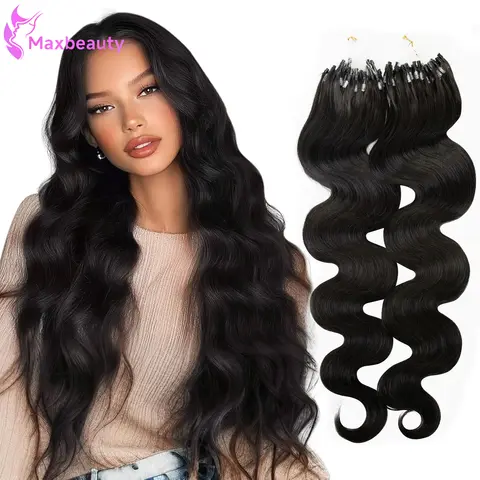 Micro Loop Hair Extensions I Tips Body Wave Micro Link Brazilian Human Hair Extension Micro Beads Hair Extensions Pre Bonded