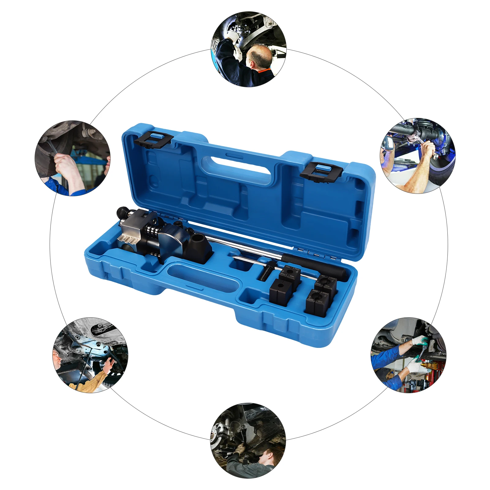 Набор инструментов для развальцовки тормозной магистрали, высококачественный 45 # Углеродистая сталь, гальваническое покрытие для долговечности, удобный футляр для хранения, полный набор для
Набор инструментов для развальцовки тормозной магистрали, высококачественный 45 # Углеродистая сталь, гальваническое покрытие для долговечности, удобный футляр для хранения, полный набор для