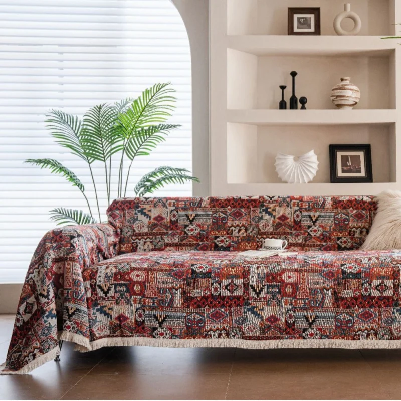 Bohemian Style Sofa Cover Towel Anti- Scratch All-Season Vintage American Ethnicity Sofa Cushion Dustproof Plant Floral
Bohemian Style Sofa Cover Towel Anti- Scratch All-Season Vintage American Ethnicity Sofa Cushion Dustproof Plant Floral
