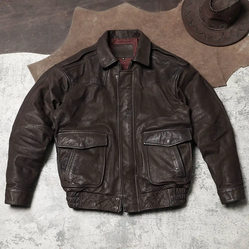 90s Retro Hong Kong Style Real Leather Jacket Unisex Oversized Goatskin Vintage Dad Style Genuine Leather Coat
90s Retro Hong Kong Style Real Leather Jacket Unisex Oversized Goatskin Vintage Dad Style Genuine Leather Coat