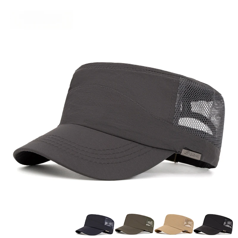 Men's Spring-Summer Baseball Cap Flat Top Breathable Mesh Design Quick-Dry Polyester Adjustable 56-61cm Ideal for Outdoor
Men's Spring-Summer Baseball Cap Flat Top Breathable Mesh Design Quick-Dry Polyester Adjustable 56-61cm Ideal for Outdoor