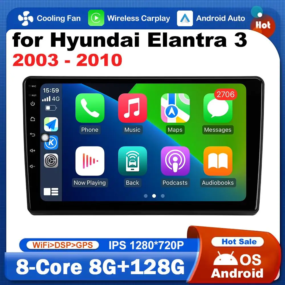 Android System GPS Navigation QLED Screen WiFi Car Radio Multimedia Player BT Carplay No 2 din for Hyundai Elantra 3 2003 - 2010
Android System GPS Navigation QLED Screen WiFi Car Radio Multimedia Player BT Carplay No 2 din for Hyundai Elantra 3 2003 - 2010