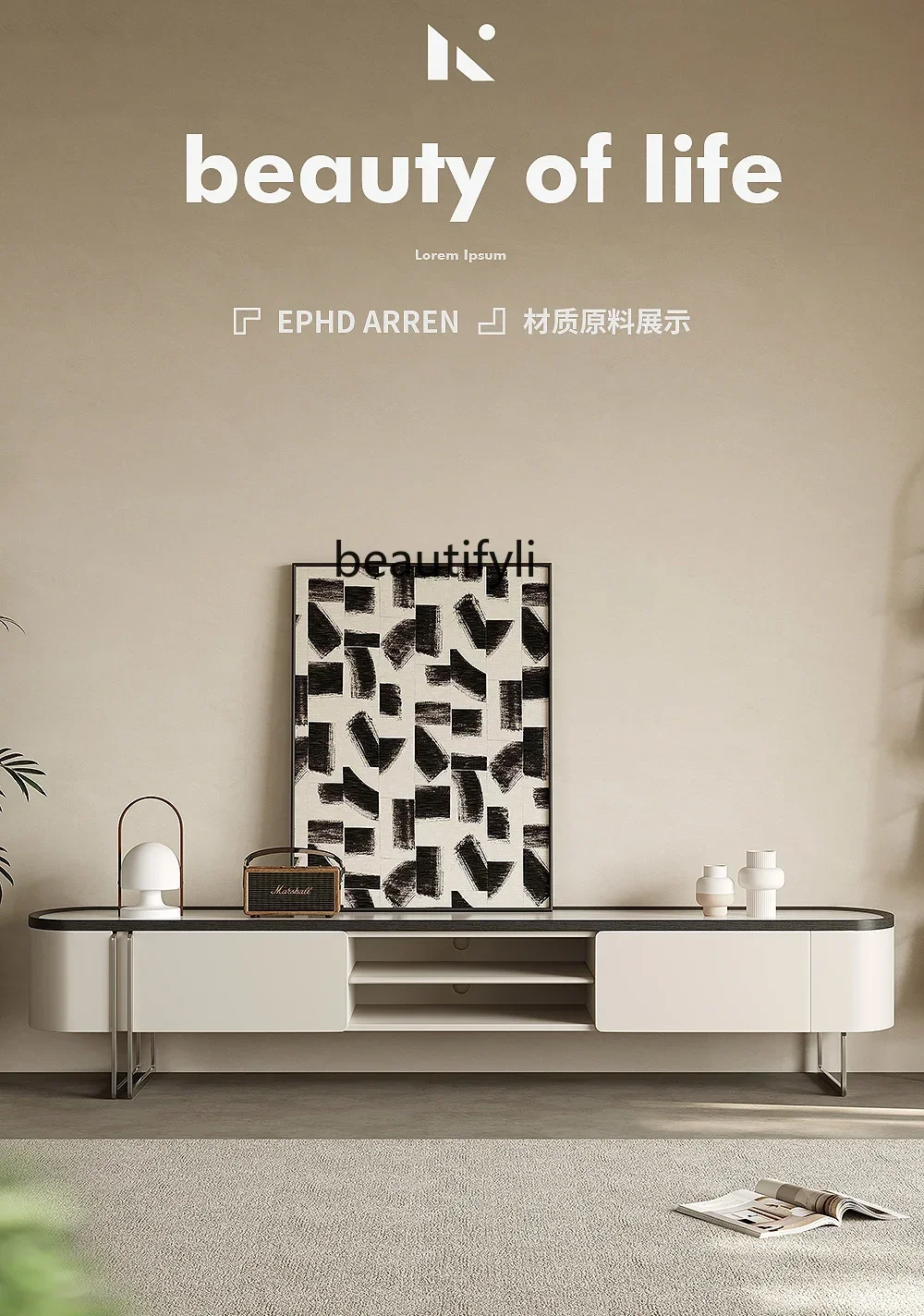 SS03A Italian minimalist marble TV cabinet light luxur storage stainless steel designer living room home Y
SS03A Italian minimalist marble TV cabinet light luxur storage stainless steel designer living room home Y