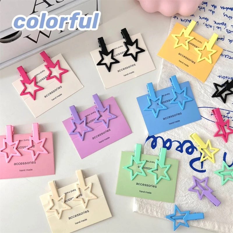 2pcs/bag Star Hair Side Clip Broken Hair Pins Bangs Hairpins Sweet Girls Colorful Metal Duckbill Clip Hair Styling Accessories
2pcs/bag Star Hair Side Clip Broken Hair Pins Bangs Hairpins Sweet Girls Colorful Metal Duckbill Clip Hair Styling Accessories