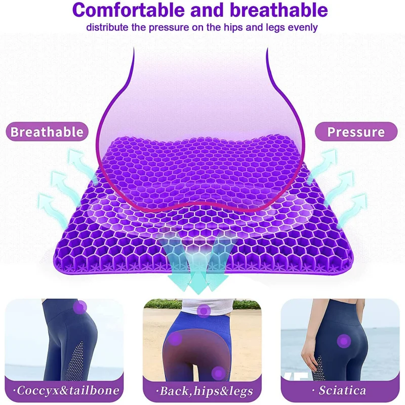 Gel Seat Cushion Double Thick Egg Gel Summer Cushion for Pressure Relief Breathable Chair Pad Car Seat Office Chair Soft Cushion
Gel Seat Cushion Double Thick Egg Gel Summer Cushion for Pressure Relief Breathable Chair Pad Car Seat Office Chair Soft Cushion