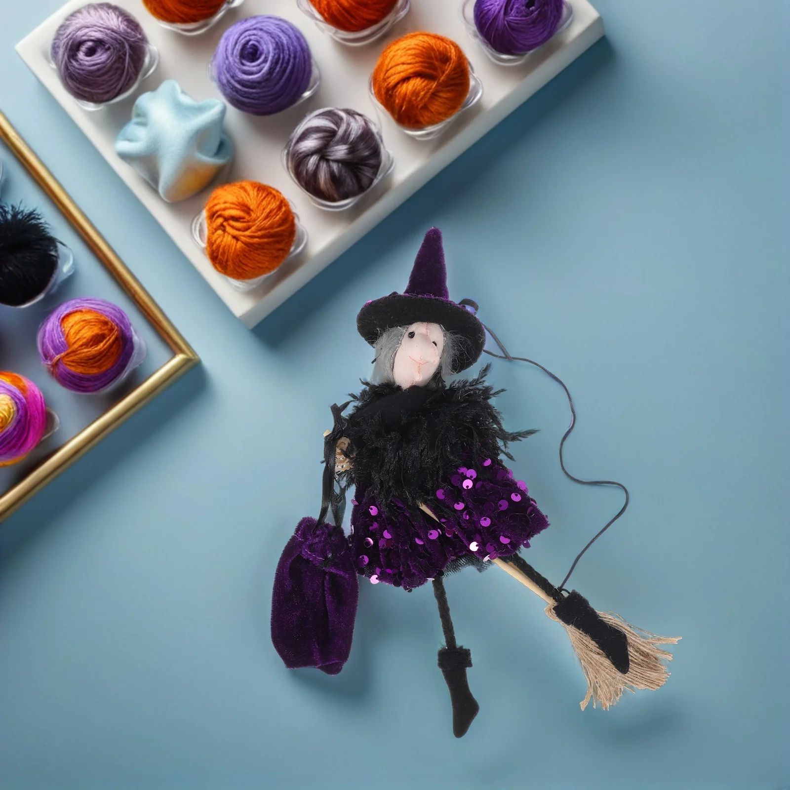 Witch Hanging Decorations Kitchen Ornaments Outdoor Purple Cloth Figures Display 
Witch Hanging Decorations Kitchen Ornaments Outdoor Purple Cloth Figures Display