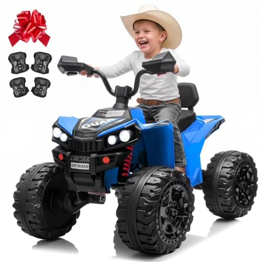 24V Ride On Car for Kid: 4X4 ATV 4 Wheeler, 800W Motor, Battery Powered Electric Quad, 19.5In 2 Seater, Black/Red, Extended Sea
24V Ride On Car for Kid: 4X4 ATV 4 Wheeler, 800W Motor, Battery Powered Electric Quad, 19.5In 2 Seater, Black/Red, Extended Sea