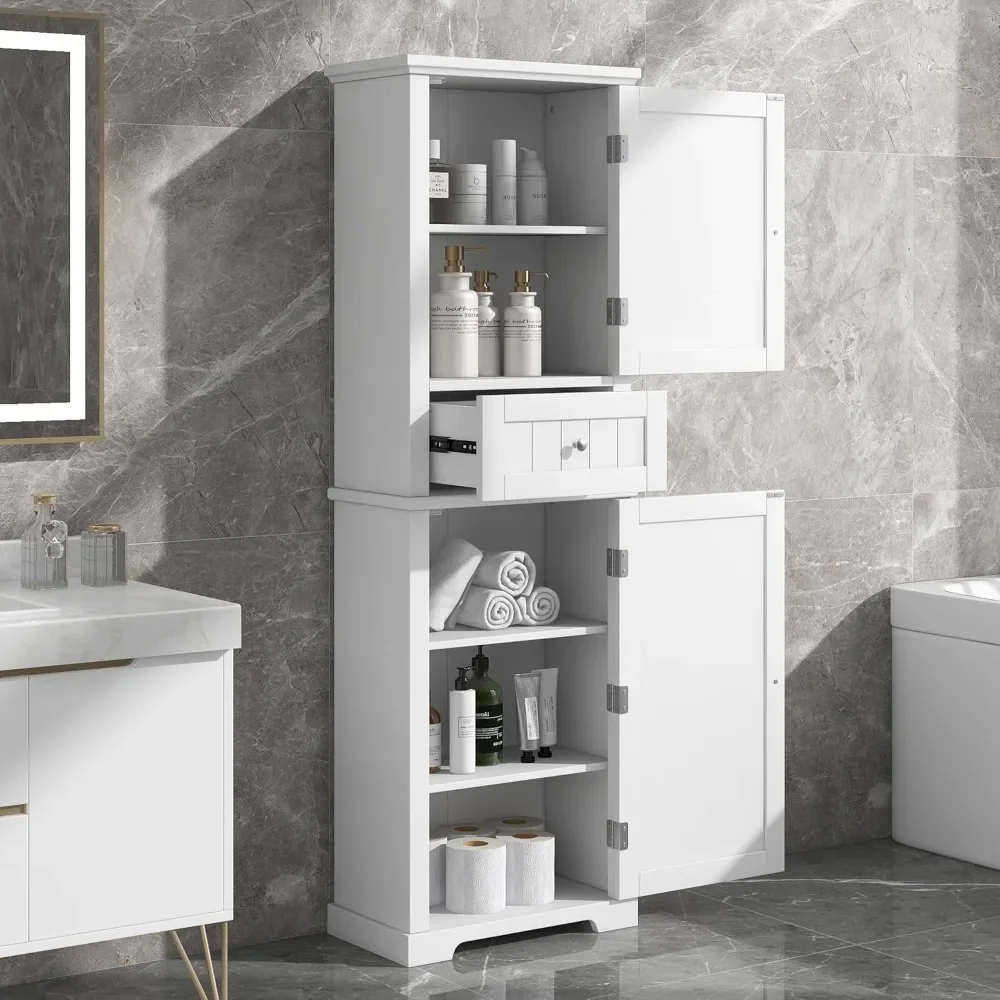67.3“ Tall Linen Bathroom Storage Cabinet, Modern Linen Cabinet Freestanding with 2 Doors and 1 Drawer, Bathroom Organizers
67.3“ Tall Linen Bathroom Storage Cabinet, Modern Linen Cabinet Freestanding with 2 Doors and 1 Drawer, Bathroom Organizers