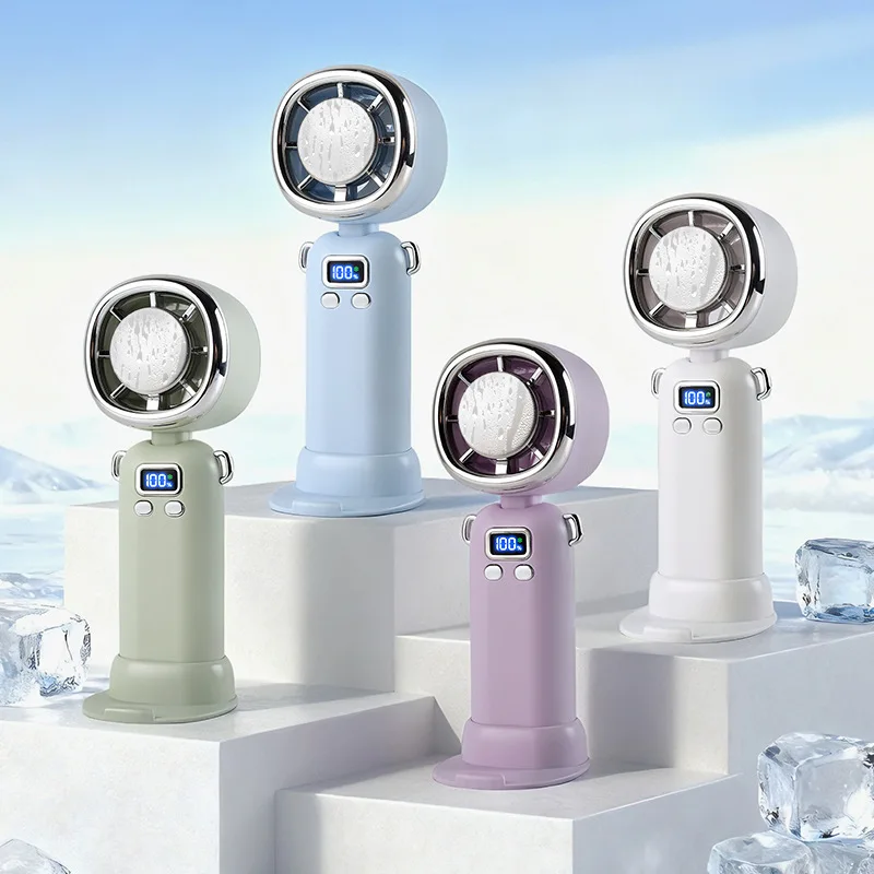 New handheld small fan ice rechargeable fan base high-speed turbine digital display cross-border handheld refrigeration fan logo
New handheld small fan ice rechargeable fan base high-speed turbine digital display cross-border handheld refrigeration fan logo
