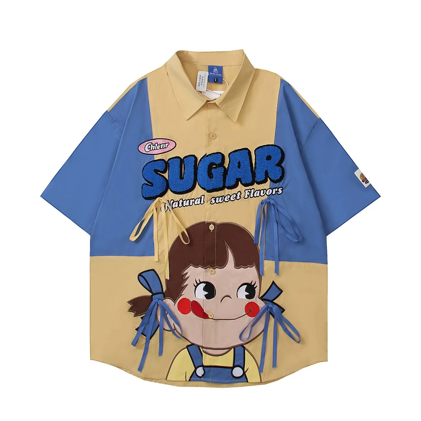 Summer Large Size 300 Pounds Japanese Style Children's Patchwork Embroidery Short Sleeve Men's Loose Casual Shirt
Summer Large Size 300 Pounds Japanese Style Children's Patchwork Embroidery Short Sleeve Men's Loose Casual Shirt