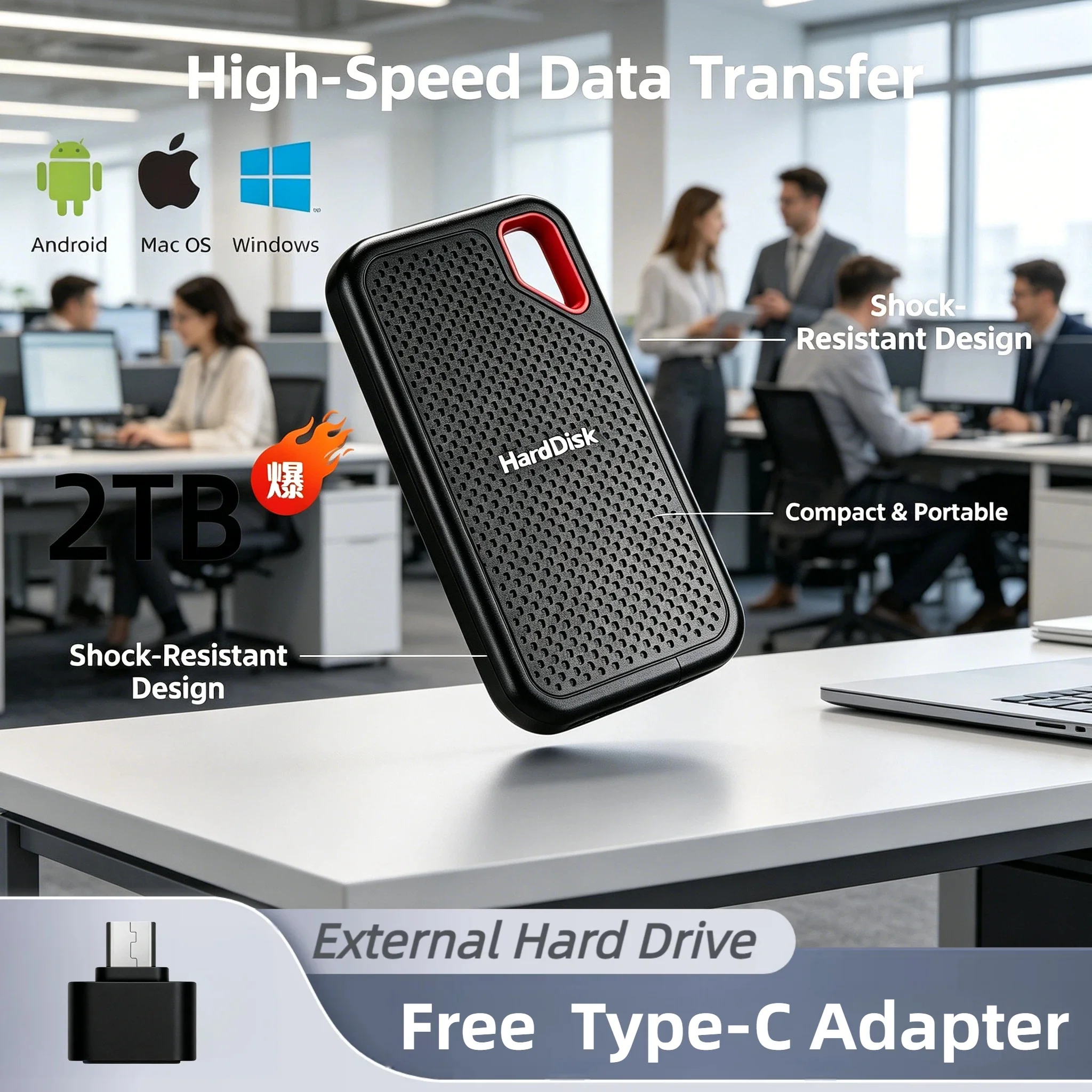 Original E61 2TB USB 3.1 SSD Portable External Hard Disk High Speed Mobile Storage For Laptop PS5 PC Console Large Capacity Max
Original E61 2TB USB 3.1 SSD Portable External Hard Disk High Speed Mobile Storage For Laptop PS5 PC Console Large Capacity Max