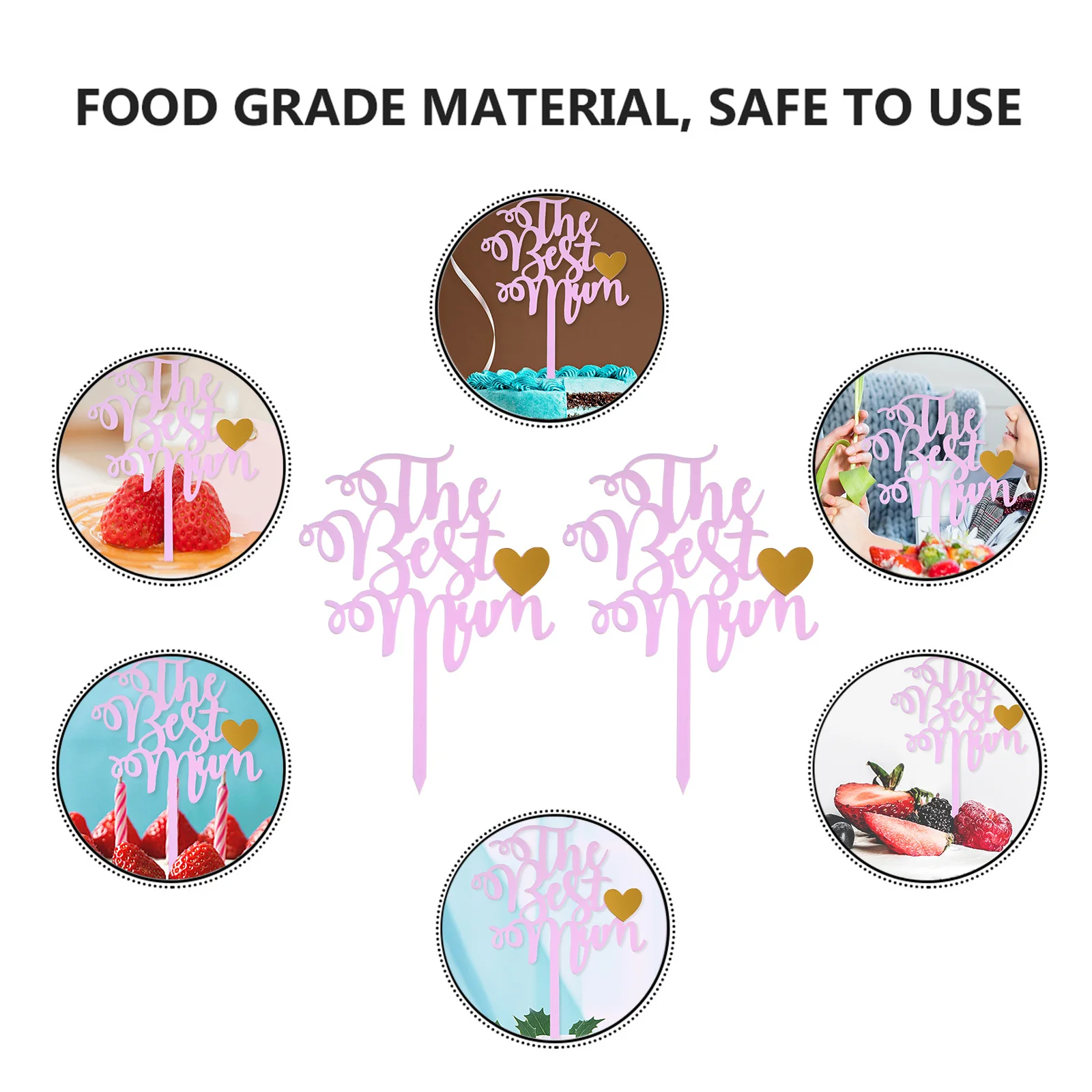 10Pcs Heart Cake Toppers Acrylic Creative Mother's Day Cake Decor for Mom Birthday Cupcake Ornaments Cupcake Ornaments
10Pcs Heart Cake Toppers Acrylic Creative Mother's Day Cake Decor for Mom Birthday Cupcake Ornaments Cupcake Ornaments