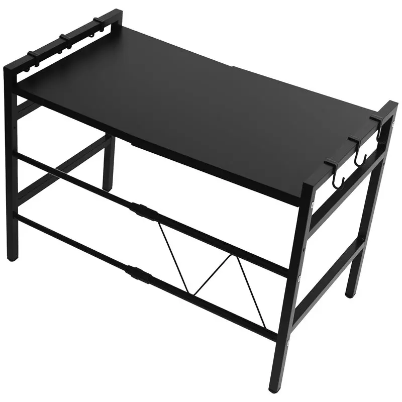 AA19 Microwave Shelf 3-Tier Extendable Worktop Shelves With 6 Hooks, Kitchen Shelf, Spice Rack Black
AA19 Microwave Shelf 3-Tier Extendable Worktop Shelves With 6 Hooks, Kitchen Shelf, Spice Rack Black