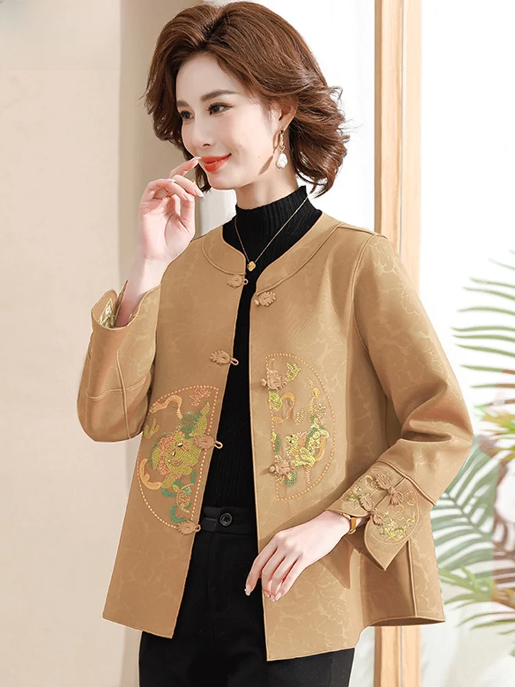New Chinese Sle Coat Spring Faion ly Women's Clothing Button Design Loose Fit ort Length Cardigan Polyester Blend
New Chinese Sle Coat Spring Faion ly Women's Clothing Button Design Loose Fit ort Length Cardigan Polyester Blend