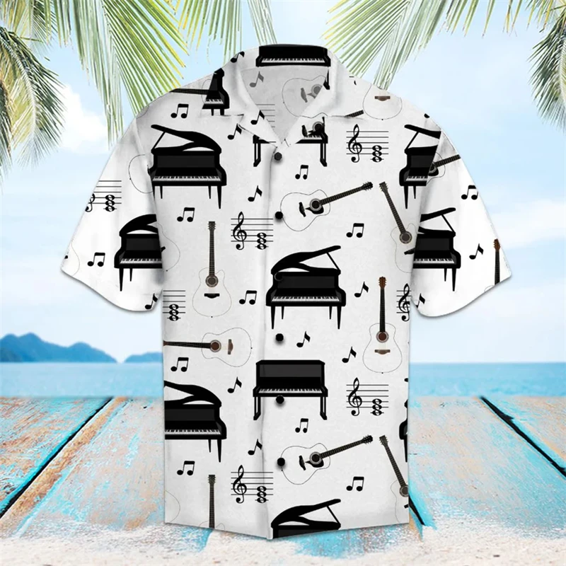 Casual Piano Pattern Hawaiian Shirts Summer Fashion Short Sleeve 3D Printed Lapel Blouses Casual Daily Wear Button Mens Clothing
Casual Piano Pattern Hawaiian Shirts Summer Fashion Short Sleeve 3D Printed Lapel Blouses Casual Daily Wear Button Mens Clothing