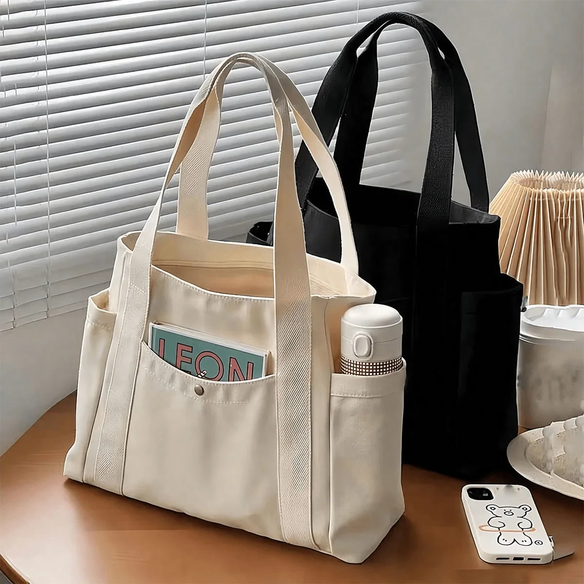 Large Capacity Casual Tote Bag, Lightweight Multi-purpose Shoulder Bag for Daily Travel Shopping
Large Capacity Casual Tote Bag, Lightweight Multi-purpose Shoulder Bag for Daily Travel Shopping