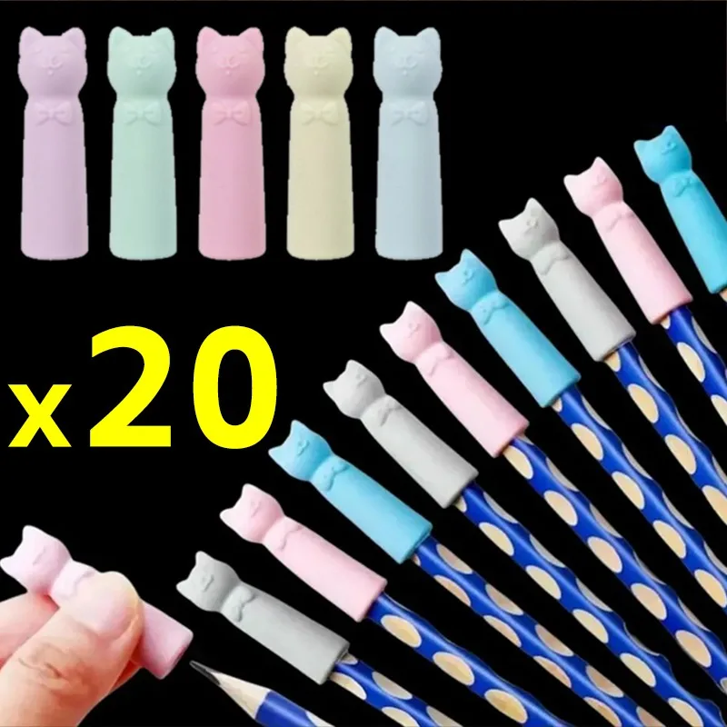 2 in 1 Cartoon Cat Shape Pen Top Protector Cover Eraser Student Painting Correction Stationery Erasers Pencil Nib Protective Cap
2 in 1 Cartoon Cat Shape Pen Top Protector Cover Eraser Student Painting Correction Stationery Erasers Pencil Nib Protective Cap