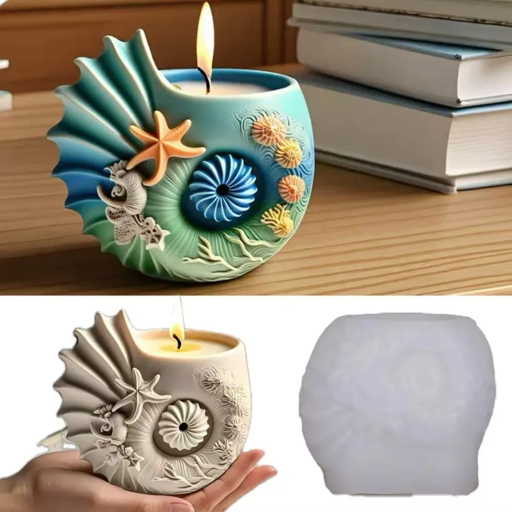 Sea Animal Candle Holder Silicone Mold DIY Conch Shell Shaped Concrete Plaster Candle Holder Epoxy Resin Molds Home Décor
Sea Animal Candle Holder Silicone Mold DIY Conch Shell Shaped Concrete Plaster Candle Holder Epoxy Resin Molds Home Décor
