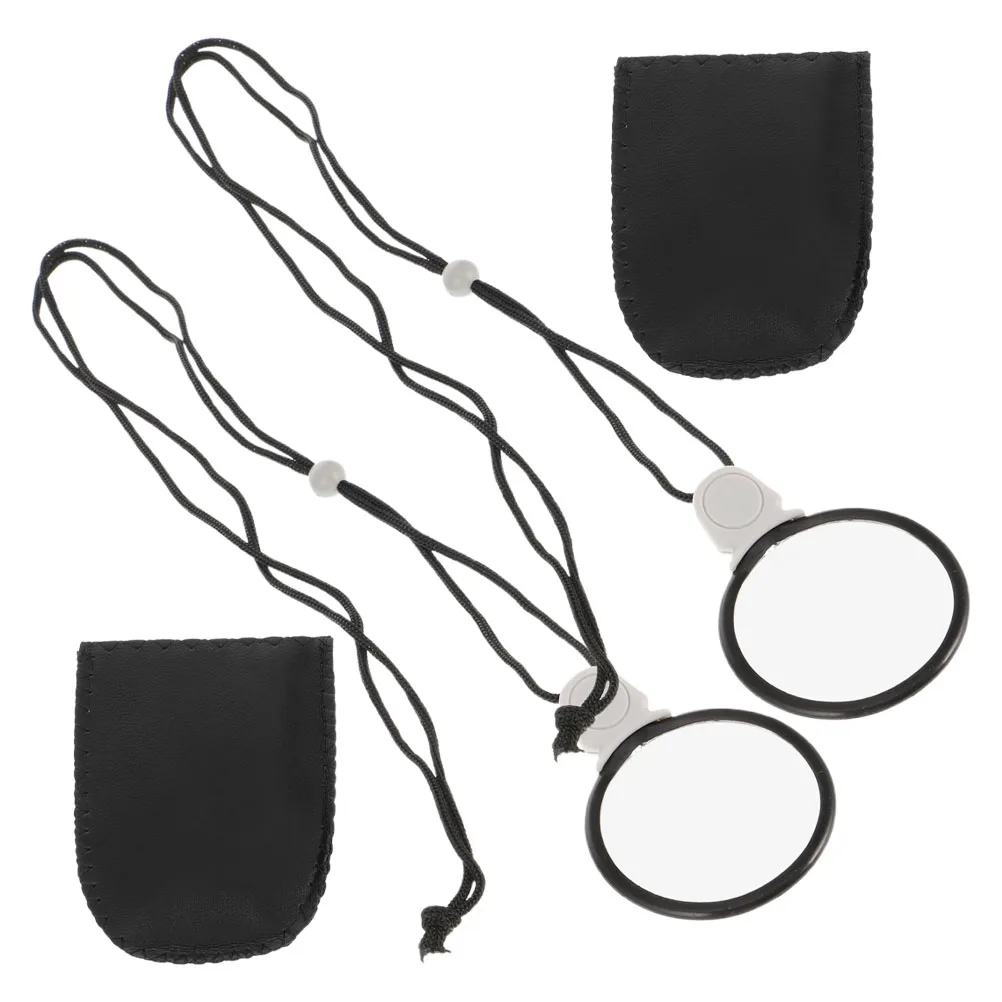 2 Pcs Outdoor Magnifying Glass Necklace Pendant for Jewelry Coin Bird Watching Lightweight Durable Portable Clear Vision
2 Pcs Outdoor Magnifying Glass Necklace Pendant for Jewelry Coin Bird Watching Lightweight Durable Portable Clear Vision