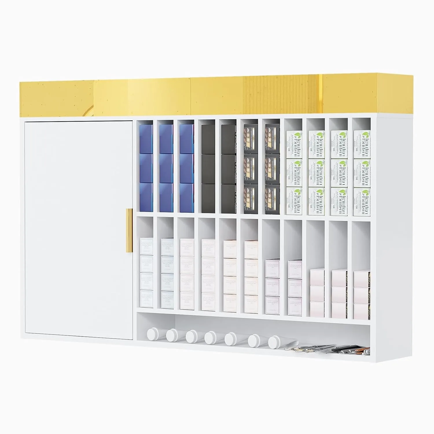 Professional Grade Hair Dye Display Cabinet, Adjustable Shelves Wall Mount Rack
Professional Grade Hair Dye Display Cabinet, Adjustable Shelves Wall Mount Rack