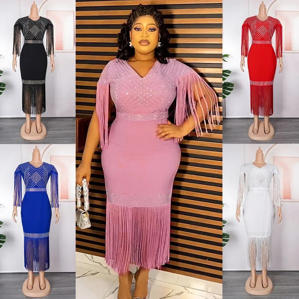Африканские платья с кисточками для женщин, лето 2026, африканская одежда, офисное женское вечернее платье, Дашики, Анкара, одежда, халаты, Абая
Африканские платья с кисточками для женщин, лето 2026, африканская одежда, офисное женское вечернее платье, Дашики, Анкара, одежда, халаты, Абая