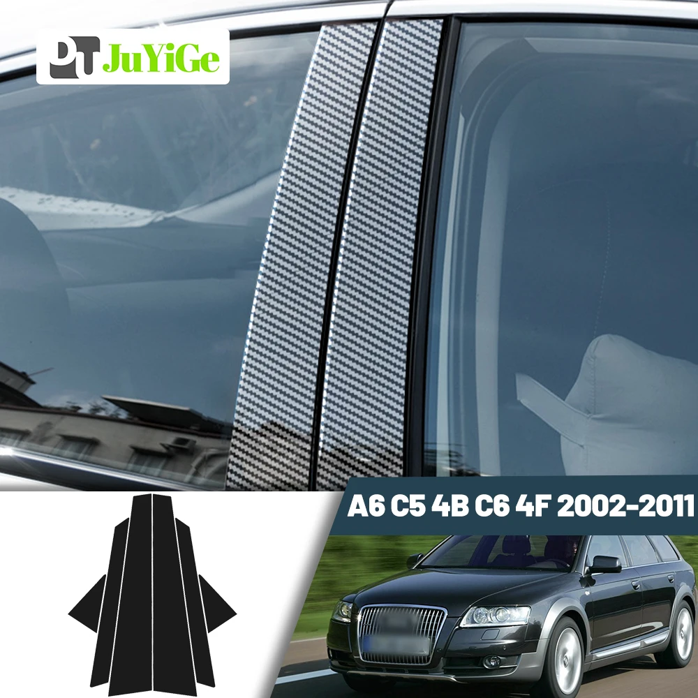 Glossy Black Carbon Fiber Window Door Deal B C Pillar Post Cover Sticker For Audi A6 C5 4B C6 4F 2002-2011 2003 2004 2005
Glossy Black Carbon Fiber Window Door Deal B C Pillar Post Cover Sticker For Audi A6 C5 4B C6 4F 2002-2011 2003 2004 2005