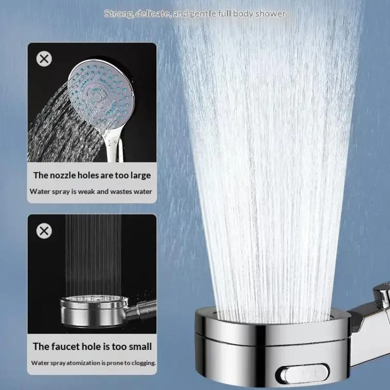 High Pressure Shower Head Water Saving 3 Modes Shower Heads Adjustable One-Key Stop Water Massage Sprayer Bathroom Accessories
High Pressure Shower Head Water Saving 3 Modes Shower Heads Adjustable One-Key Stop Water Massage Sprayer Bathroom Accessories