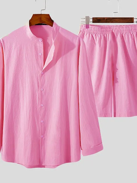 Spring Summer Loose Long Sleeve Shorts Set Southeast Asia Simple Women's Clothing Casual Sportswear Cotton 100% Shirt Style
Spring Summer Loose Long Sleeve Shorts Set Southeast Asia Simple Women's Clothing Casual Sportswear Cotton 100% Shirt Style