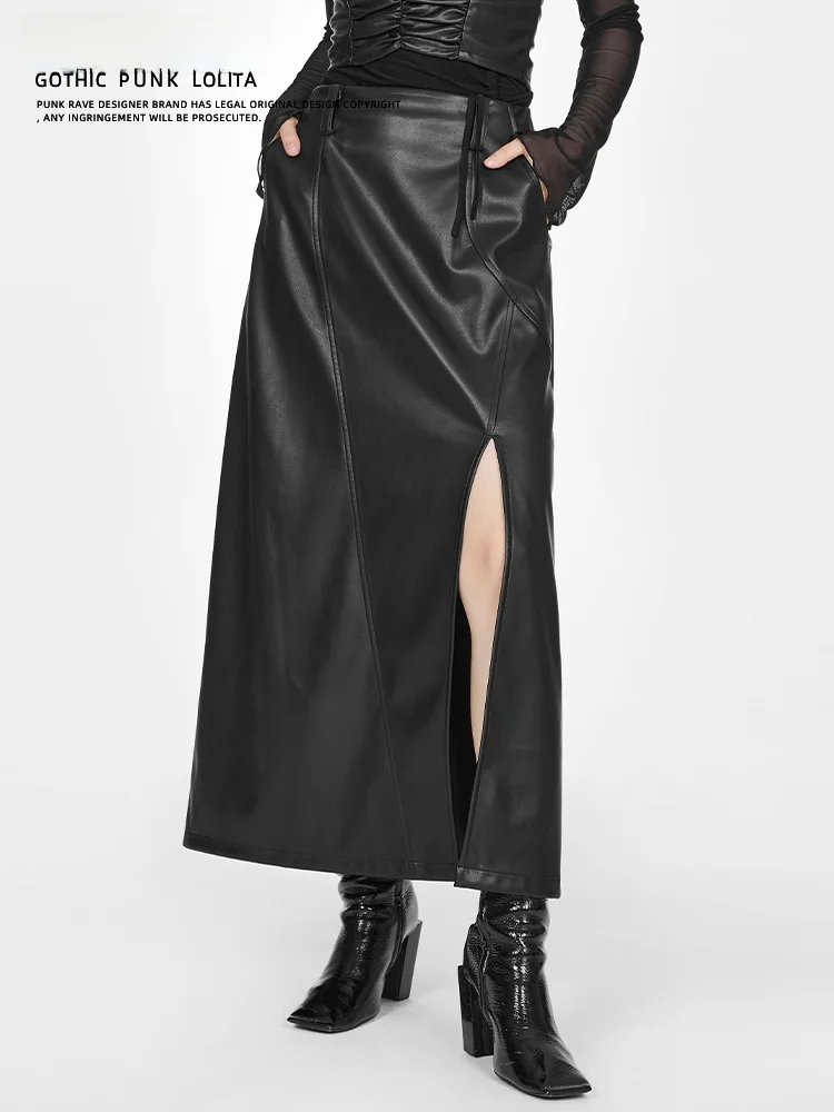 High Waist A-Line Skirt Punk Rave Long Fleece Lined Women's Fashion Spring Autumn Winter Open Split PU Leather Skirt
High Waist A-Line Skirt Punk Rave Long Fleece Lined Women's Fashion Spring Autumn Winter Open Split PU Leather Skirt
