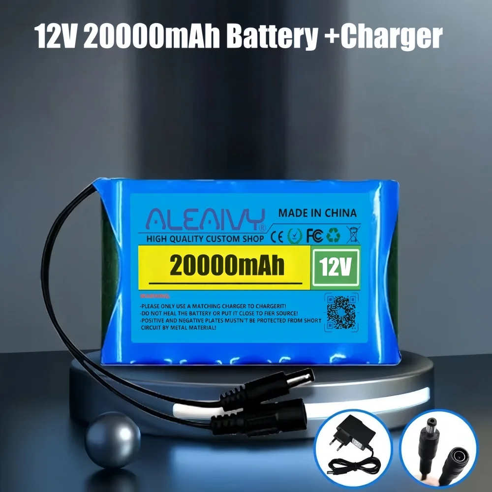 Новый портативный аккумулятор 12В, 20000 мАч, перезаряжаемый литий-ионный аккумуляторный блок 18650, зарядное устройство 12.6В постоянного тока, усилитель звука для систем видеонаблюдения
Новый портативный аккумулятор 12В, 20000 мАч, перезаряжаемый литий-ионный аккумуляторный блок 18650, зарядное устройство 12.6В постоянного тока, усилитель звука для систем видеонаблюдения