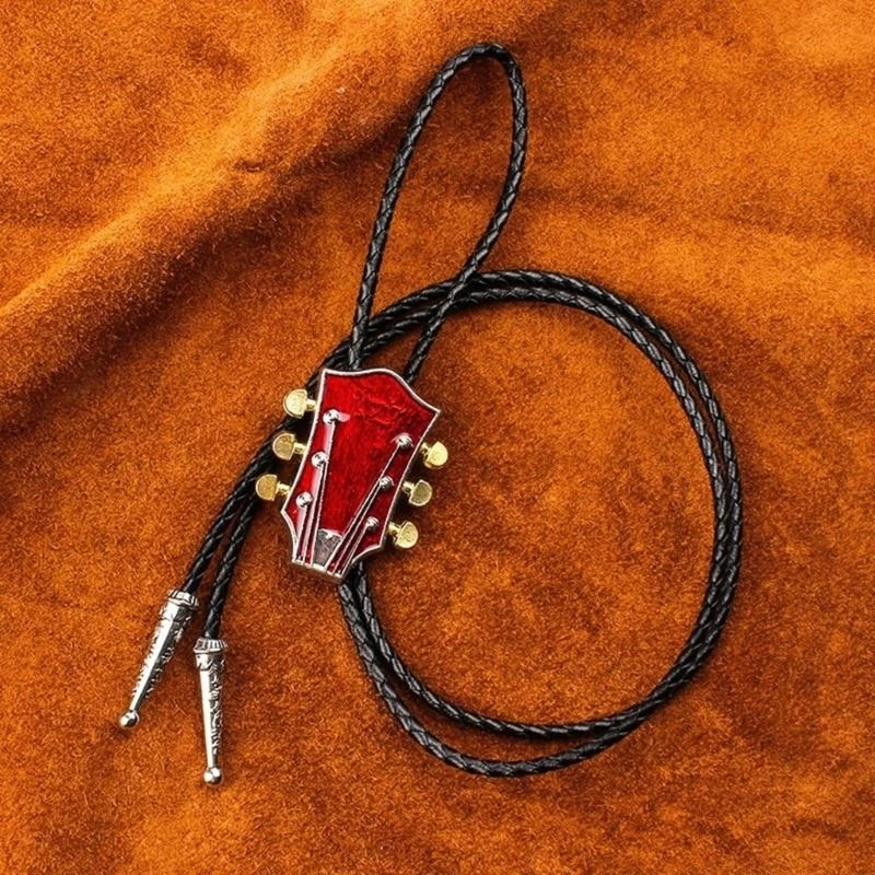Adjust Length Bolo Tie with Guitar Head Pendant Music Festival Cowboy Necktie
Adjust Length Bolo Tie with Guitar Head Pendant Music Festival Cowboy Necktie