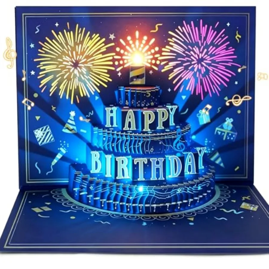 3D Pop Up Birthday Cards, Musical LED Lights Birthday Cards, Greeting Cards, Birthday Gifts for Mom Women Men Child Dad Father
3D Pop Up Birthday Cards, Musical LED Lights Birthday Cards, Greeting Cards, Birthday Gifts for Mom Women Men Child Dad Father