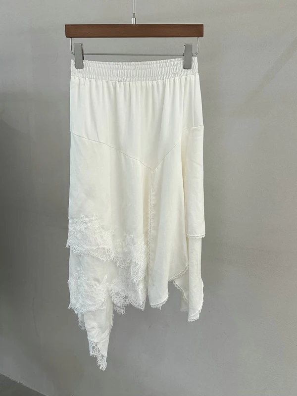 Black Elastic Waist Lace Splice Asymmetrical Midi Skirt Women's High Waist Layered Cake Skirt Spring 2026 Ladies Premium Fashion
Black Elastic Waist Lace Splice Asymmetrical Midi Skirt Women's High Waist Layered Cake Skirt Spring 2026 Ladies Premium Fashion