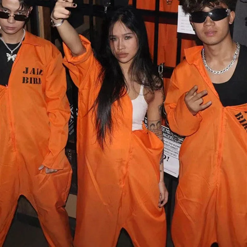 Orange Prisoner Costume for Men And Women Halloween Masquerade Cosplay Stage Costume Chinese Labor Reform Uniform Outfit
Orange Prisoner Costume for Men And Women Halloween Masquerade Cosplay Stage Costume Chinese Labor Reform Uniform Outfit