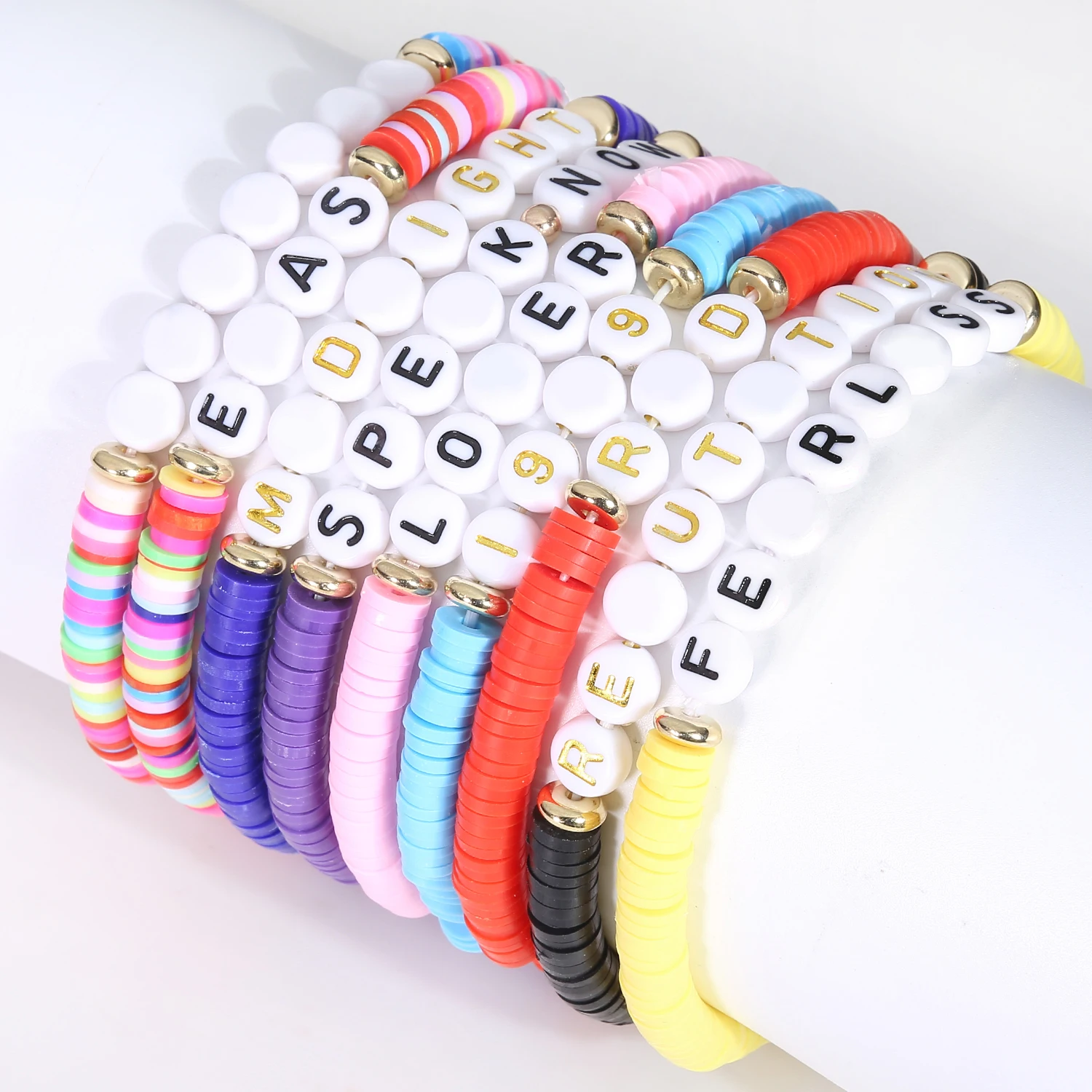 Fashion T.S Bracelets Inspired Friendship Bracelets Set Lover 1989 Reputation Speak now Fearles for T.S Fans Women
Fashion T.S Bracelets Inspired Friendship Bracelets Set Lover 1989 Reputation Speak now Fearles for T.S Fans Women