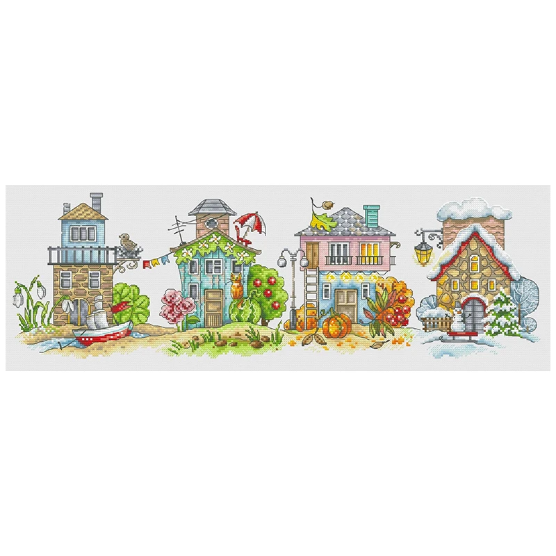 Four Seasons Cabin Patterns Counted Cross Stitch DIY 11CT 14CT 16CT 18CT DIY Cross Stitch Kits Embroidery Needlework Sets Crafts
Four Seasons Cabin Patterns Counted Cross Stitch DIY 11CT 14CT 16CT 18CT DIY Cross Stitch Kits Embroidery Needlework Sets Crafts