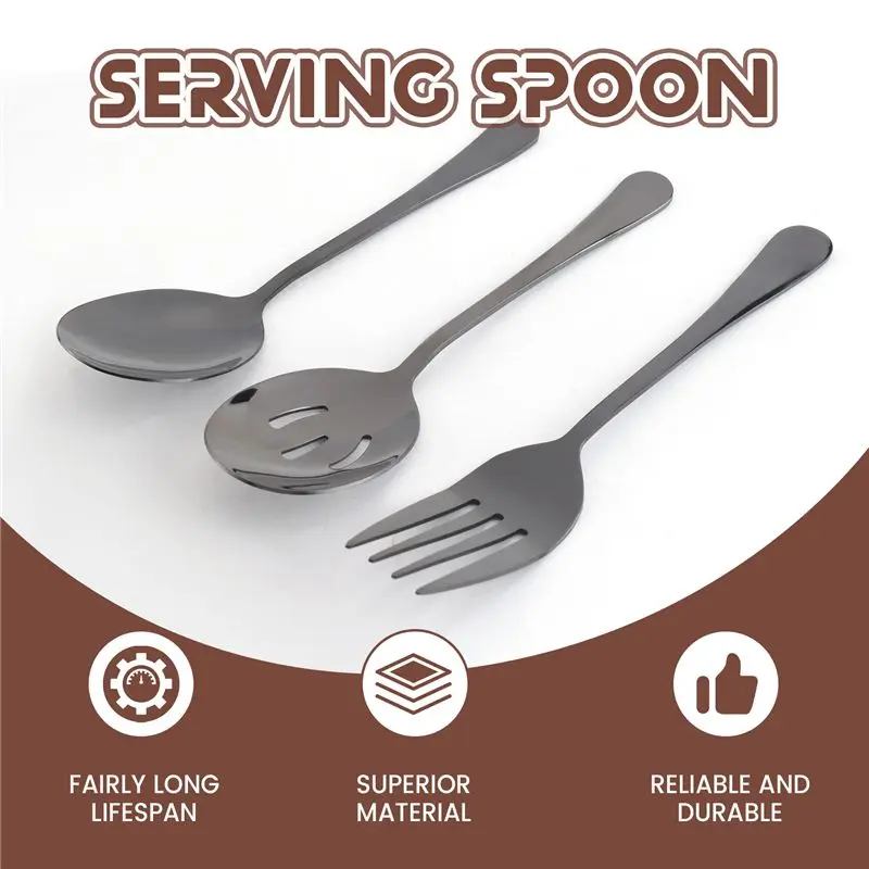 AT84-Serving Stainless Steel Buffet Catering Party Banquet Serving Spoons Forks Set Serving Spoons And Forks Set
AT84-Serving Stainless Steel Buffet Catering Party Banquet Serving Spoons Forks Set Serving Spoons And Forks Set