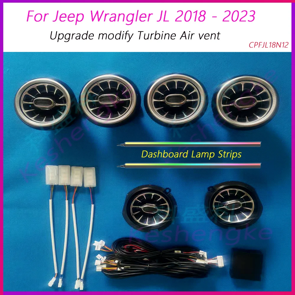 LED Car Inner Ambient Lamp for Jeep Wrangler JL 2018–2023 Modified Version of Air Conditioning Vent Ambient Light
LED Car Inner Ambient Lamp for Jeep Wrangler JL 2018–2023 Modified Version of Air Conditioning Vent Ambient Light
