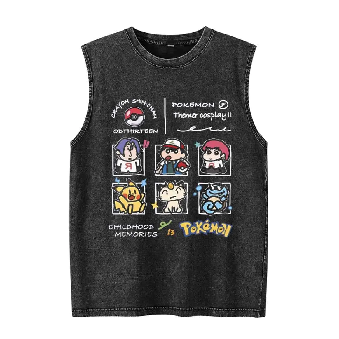 2026 new Summer Retro Pokemon Graphic Tank Top, Y2K Harajuku Streetwear, 100% Cotton Oversized Sleeveless Tee
2026 new Summer Retro Pokemon Graphic Tank Top, Y2K Harajuku Streetwear, 100% Cotton Oversized Sleeveless Tee