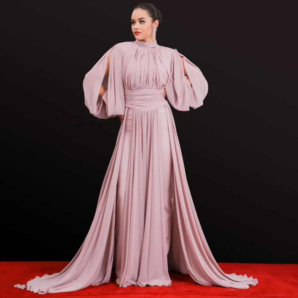 Customized Exquisite Chiffon A-line Evening Dress Charming High Neck Prom Dress Elegant Long Sleeve Party Gown вечернее платье
Customized Exquisite Chiffon A-line Evening Dress Charming High Neck Prom Dress Elegant Long Sleeve Party Gown вечернее платье